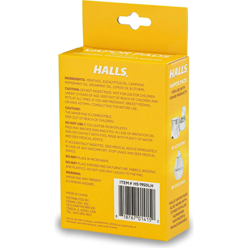 HALLS® Mentho-Lemon Scented Vapor Pads