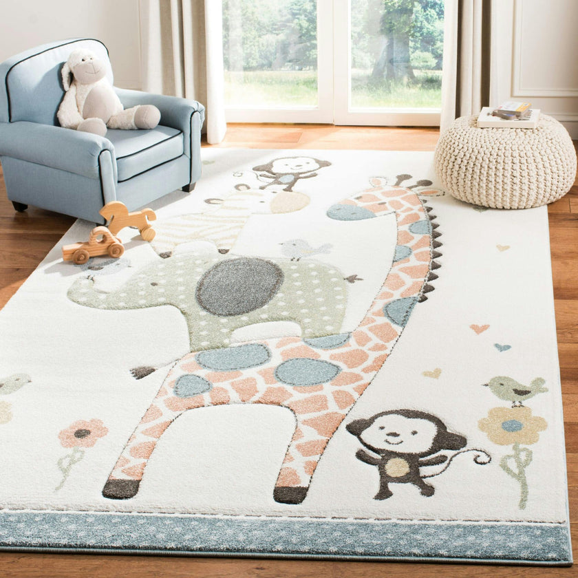 Carousel Kids Bindi Rug, White