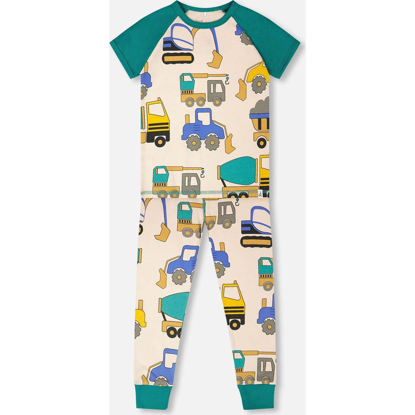 Organic Cotton Two-Piece Pajamas Set, Grey