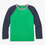 Kids heathered long sleeve baseball tee