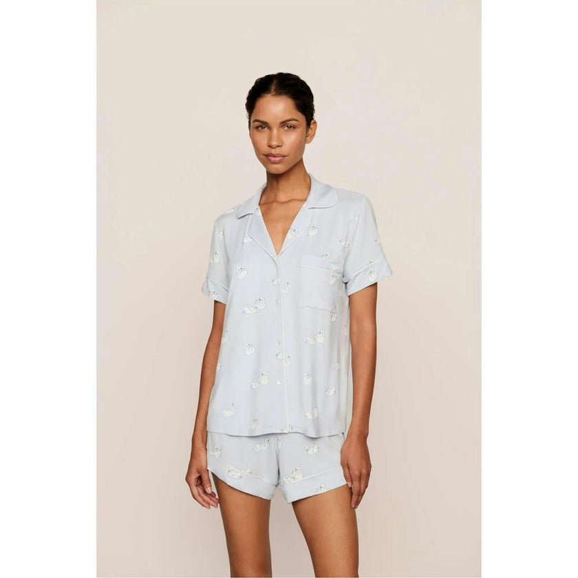 Gisele Printed TENCEL™ Modal Relaxed Short PJ Set, Blue