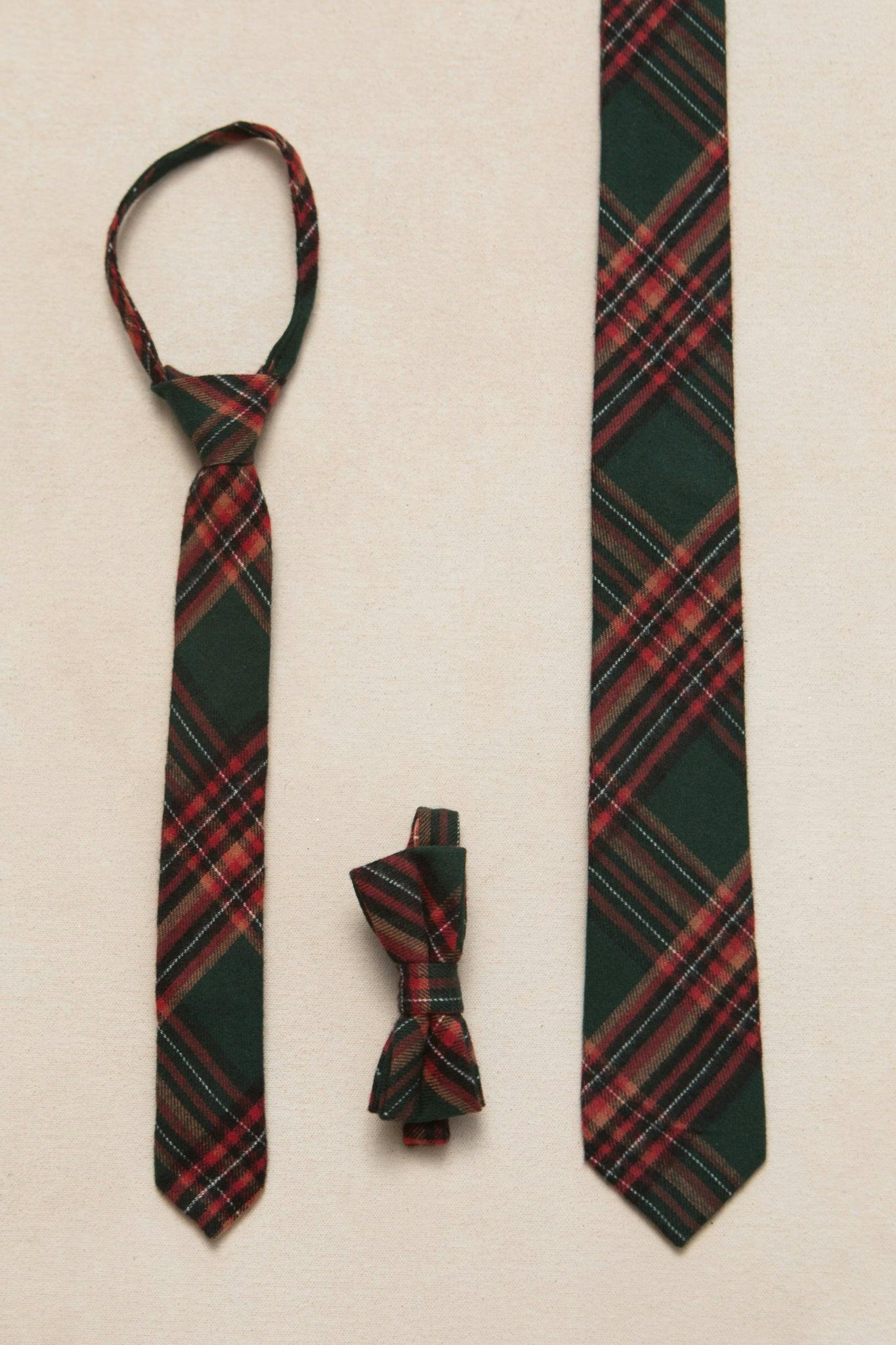 Ties in Evergreen Plaid