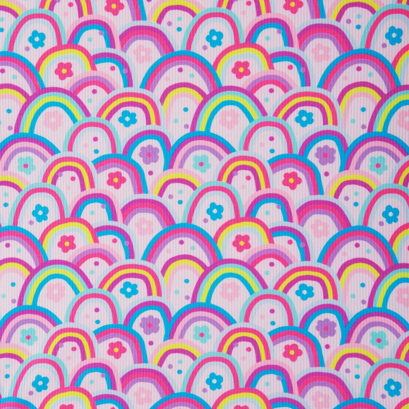 Rainbow Print Long Sleeve Rashguard Set