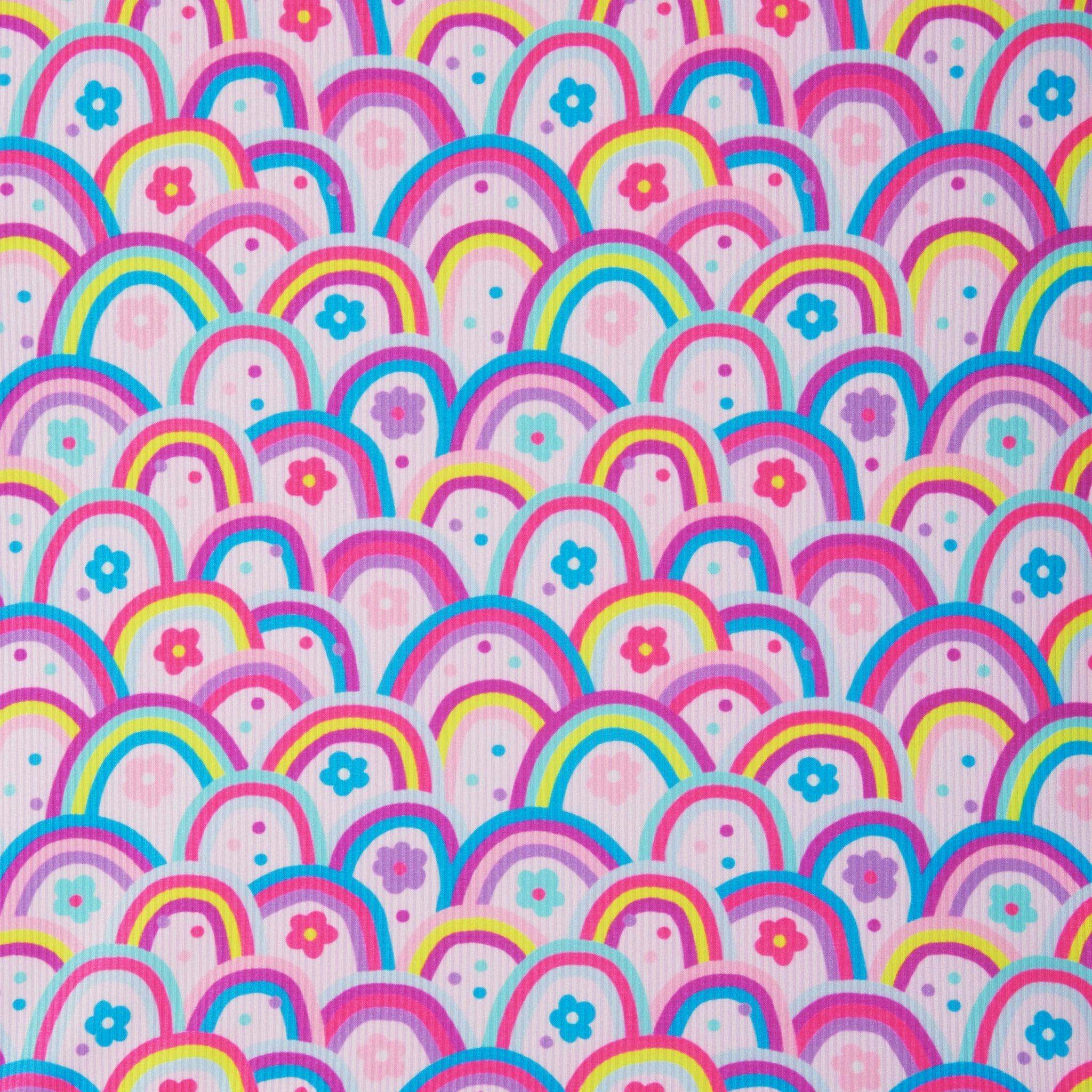 Rainbow Print Long Sleeve Rashguard Set