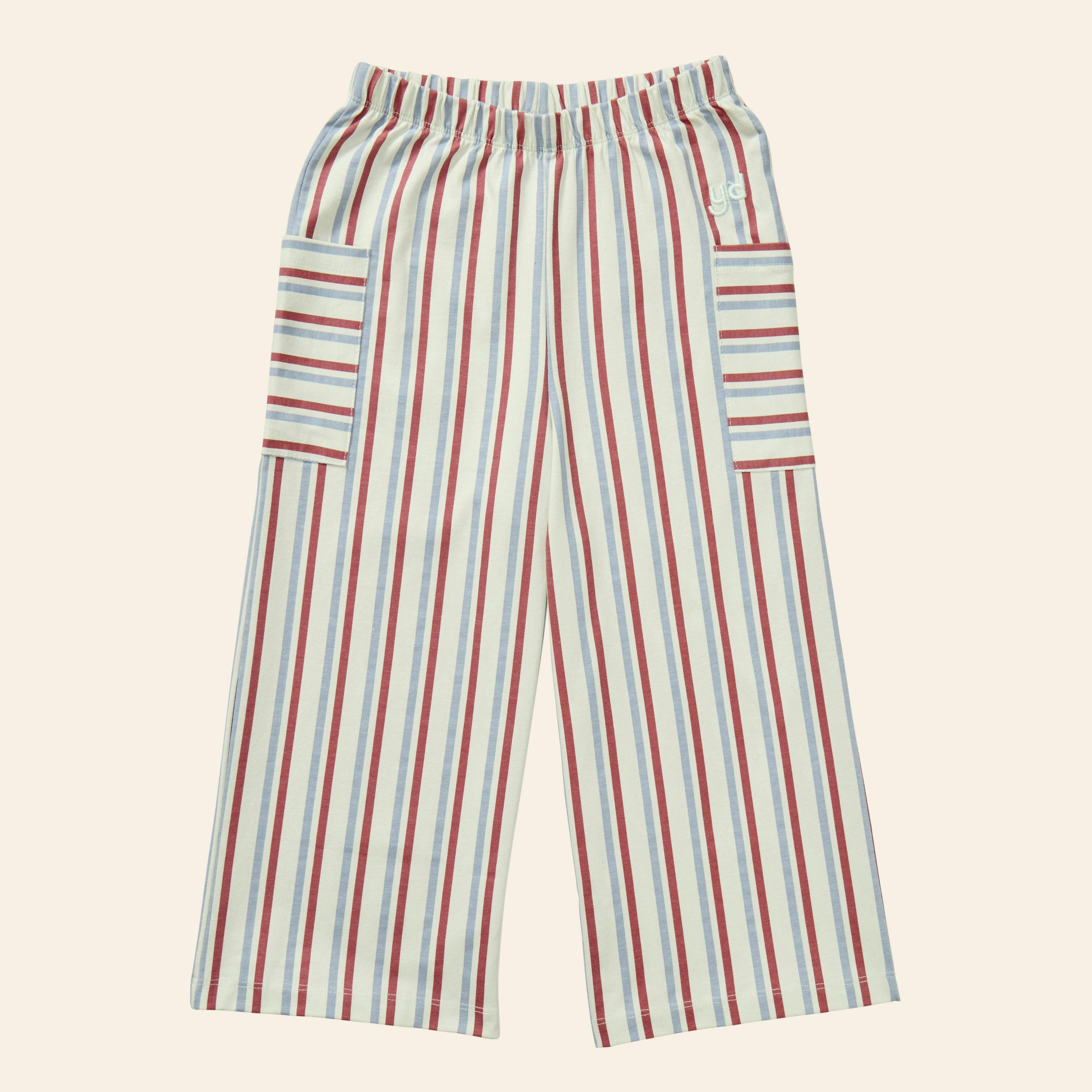 Stripe Mix Pocket Pants