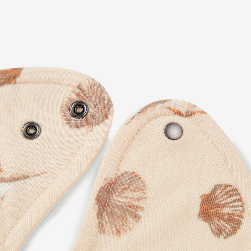 Seashells Bamboo Three-Layer Kerchief Bib