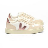 VEJA Small V-10 Laces - White Nacre Sable