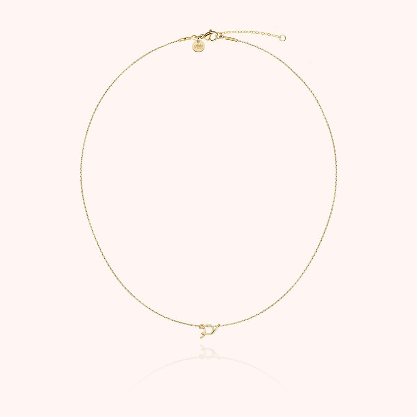 Initial Necklace, 14k Yellow Gold Filled