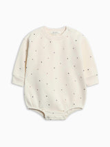 Jamie Fleece Bubble Romper - Star Polka
