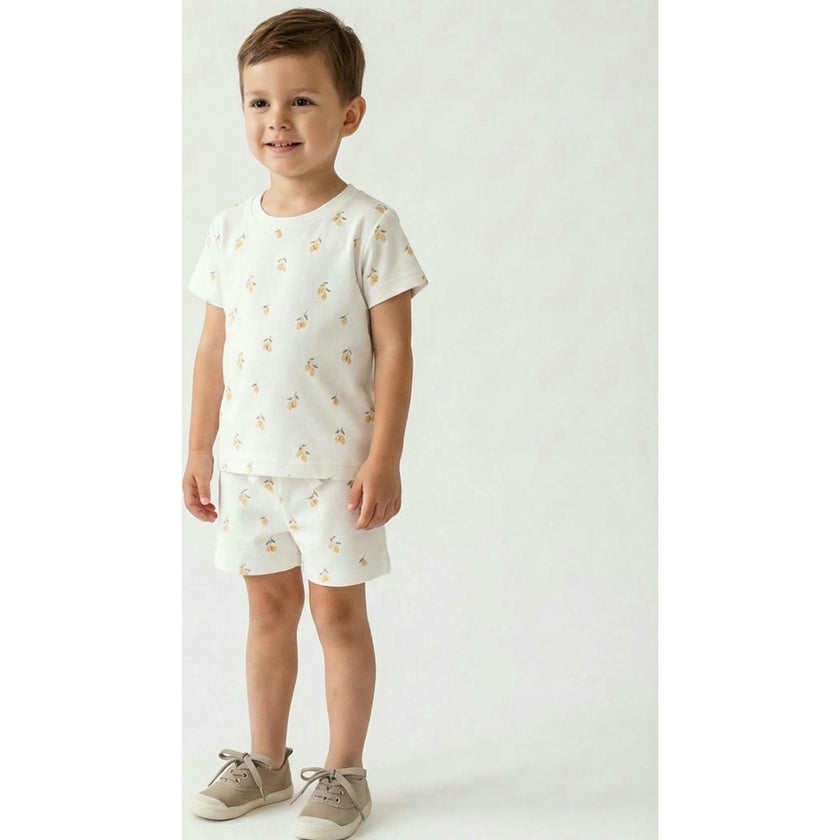 Organic Tee & Shorts Set - Lemons