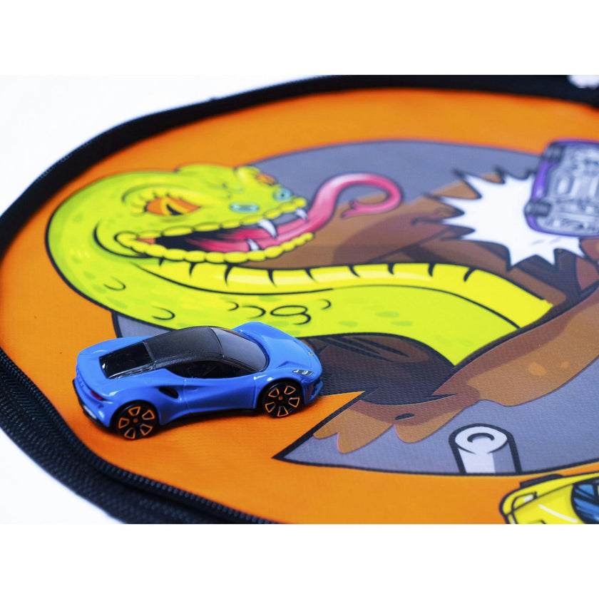 ZipBin Hot Wheels: Wheelie Track Pack Storage Case & Racetrack Mat