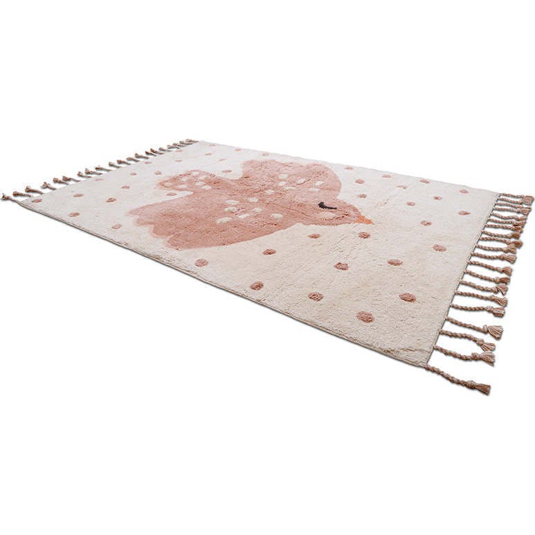 Hand-Woven Braided Tassel Rectangular Rug