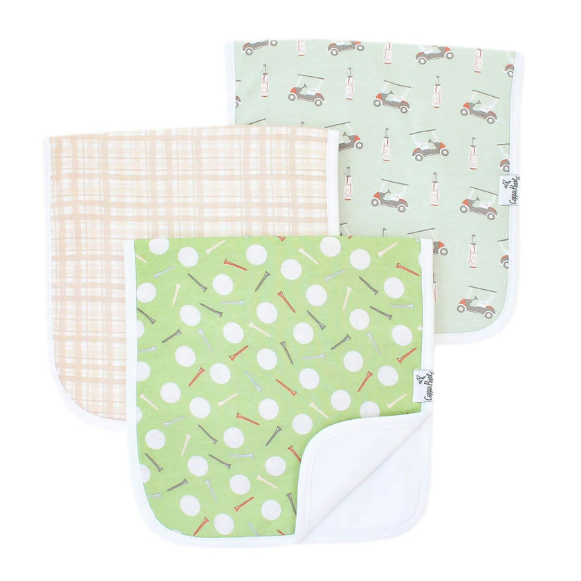 3 Pack Premium Burp Cloths - Bogey