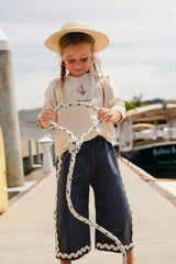 Wide-leg Pant in Mar Azul