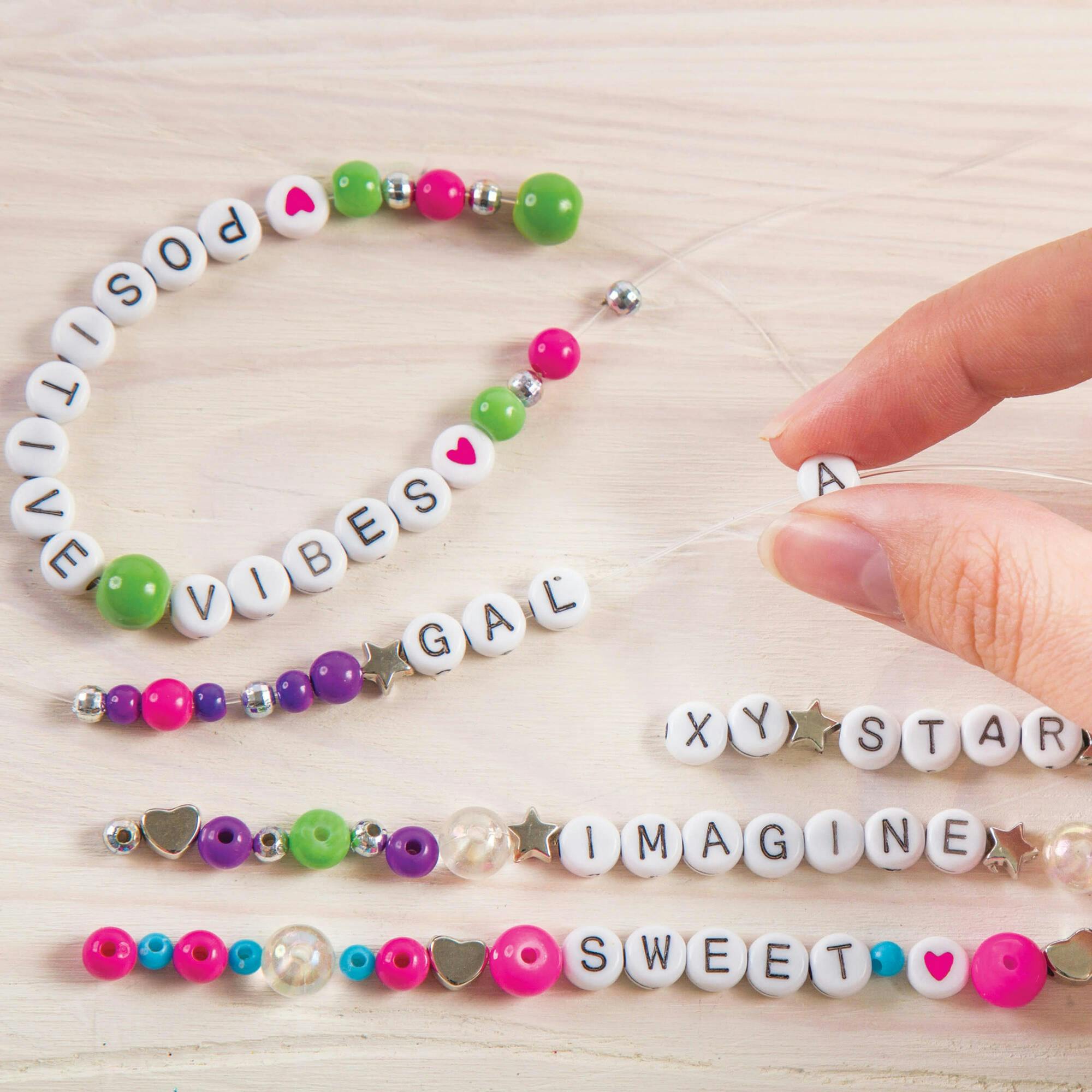 Block ‘N Rock Bracelets Kit - Create 4 Unique Letter Charm Bracelets