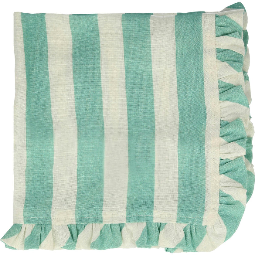 Stripe Ruffle Fabric Napkins