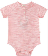 RED STRIPE RAGLAN Jersey Onesie