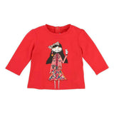 Red Graphic Long Sleeve Shirt