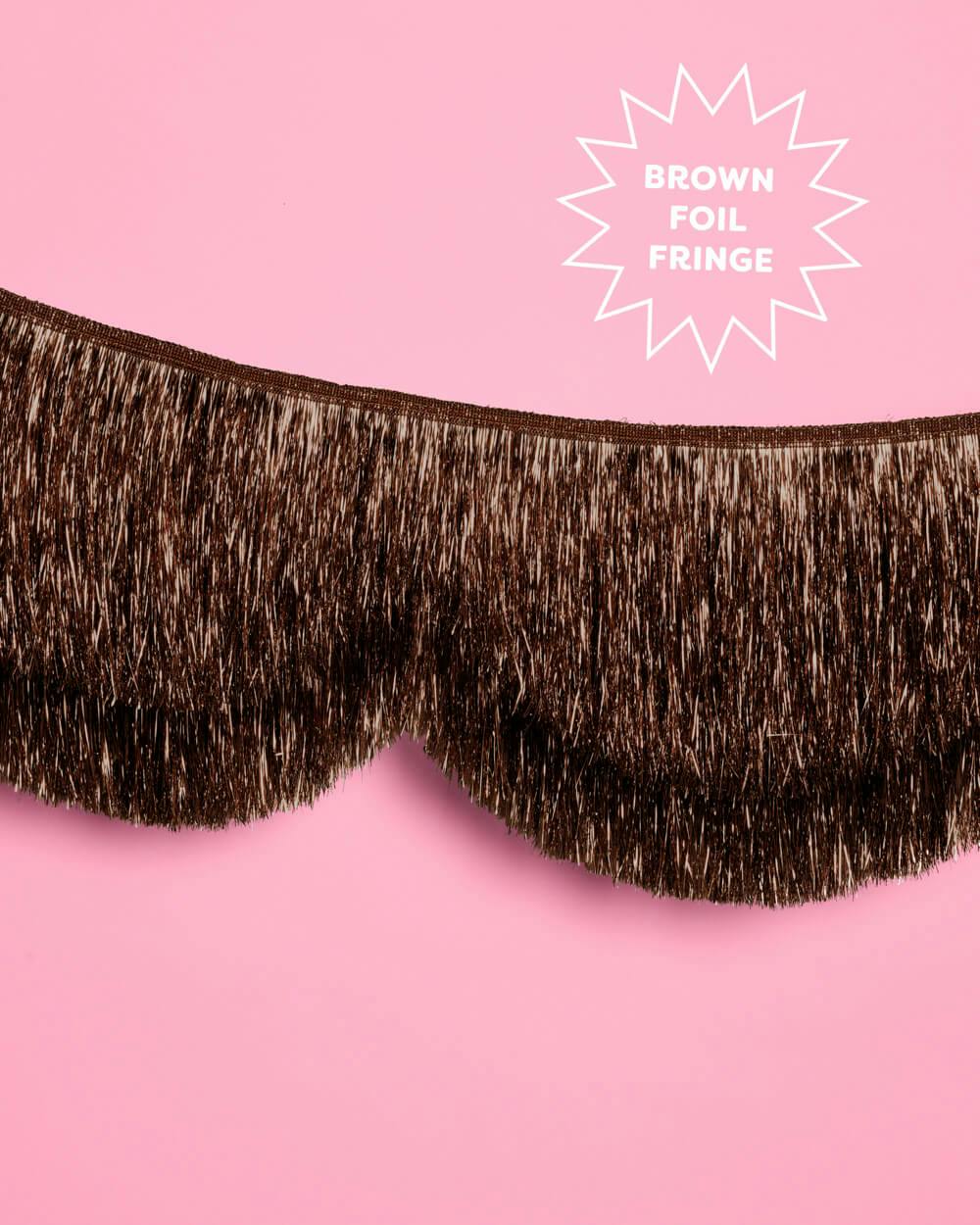 Espresso Scallop Fringe - scalloped banner