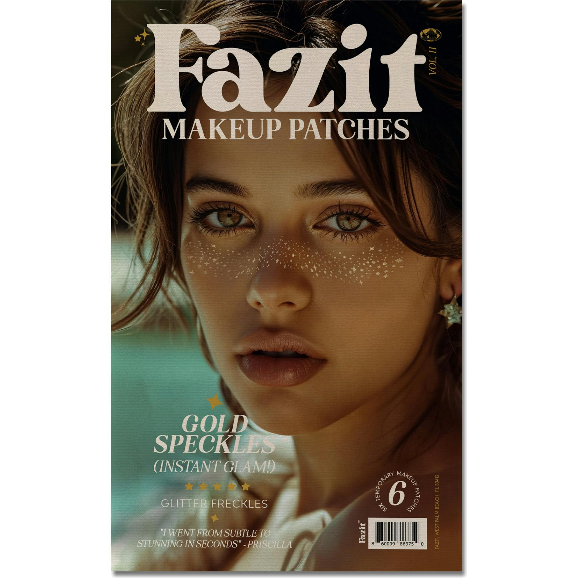 Gold Glitter Freckles Makeup Patches