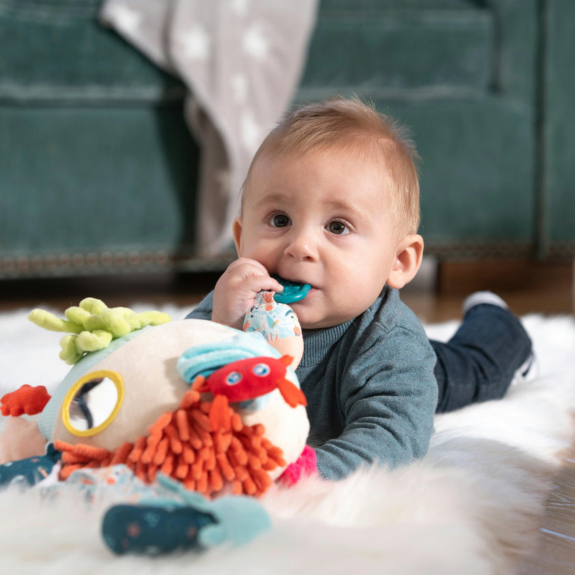 Sensorial Reef Plush Ocean Themed Baby Toy with Teething Elements