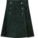 Stripe Velour Skirt Black