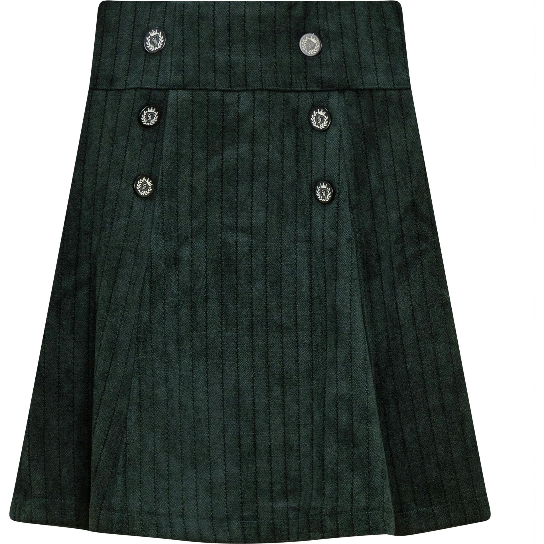 Stripe Velour Skirt Black