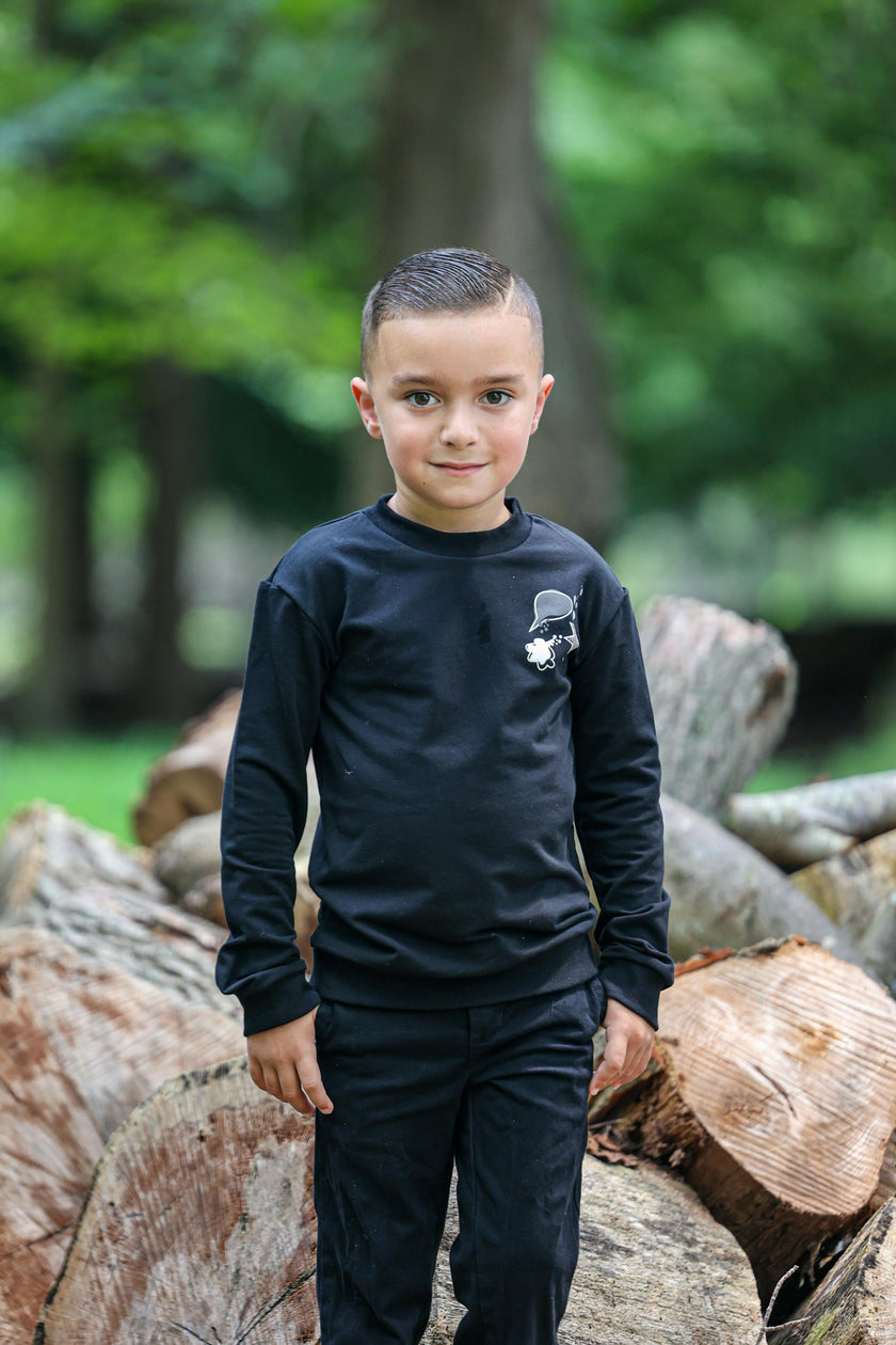 Boys Super Bubble Ribbed Crew Neck Sweater Top