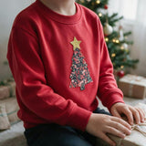 Liberty of London children's Christmas tree design red jumper