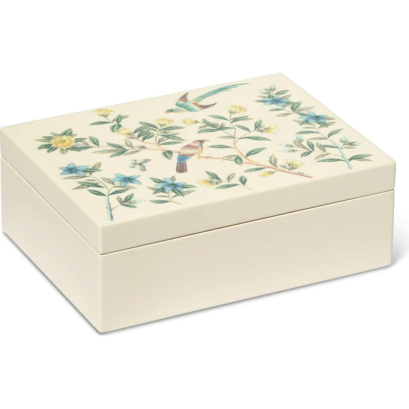 Aerin X Gracie Lacquer Box, Cream