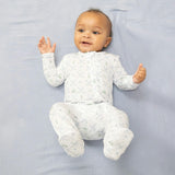 Golf Trellis Blue - 2 Way Zipper Footie