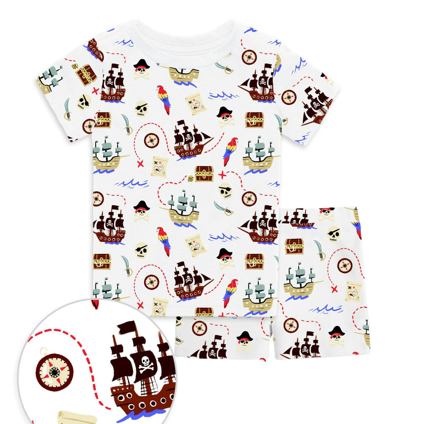The Organic Short Sleeve Pajama Set [Ahoy Mates]