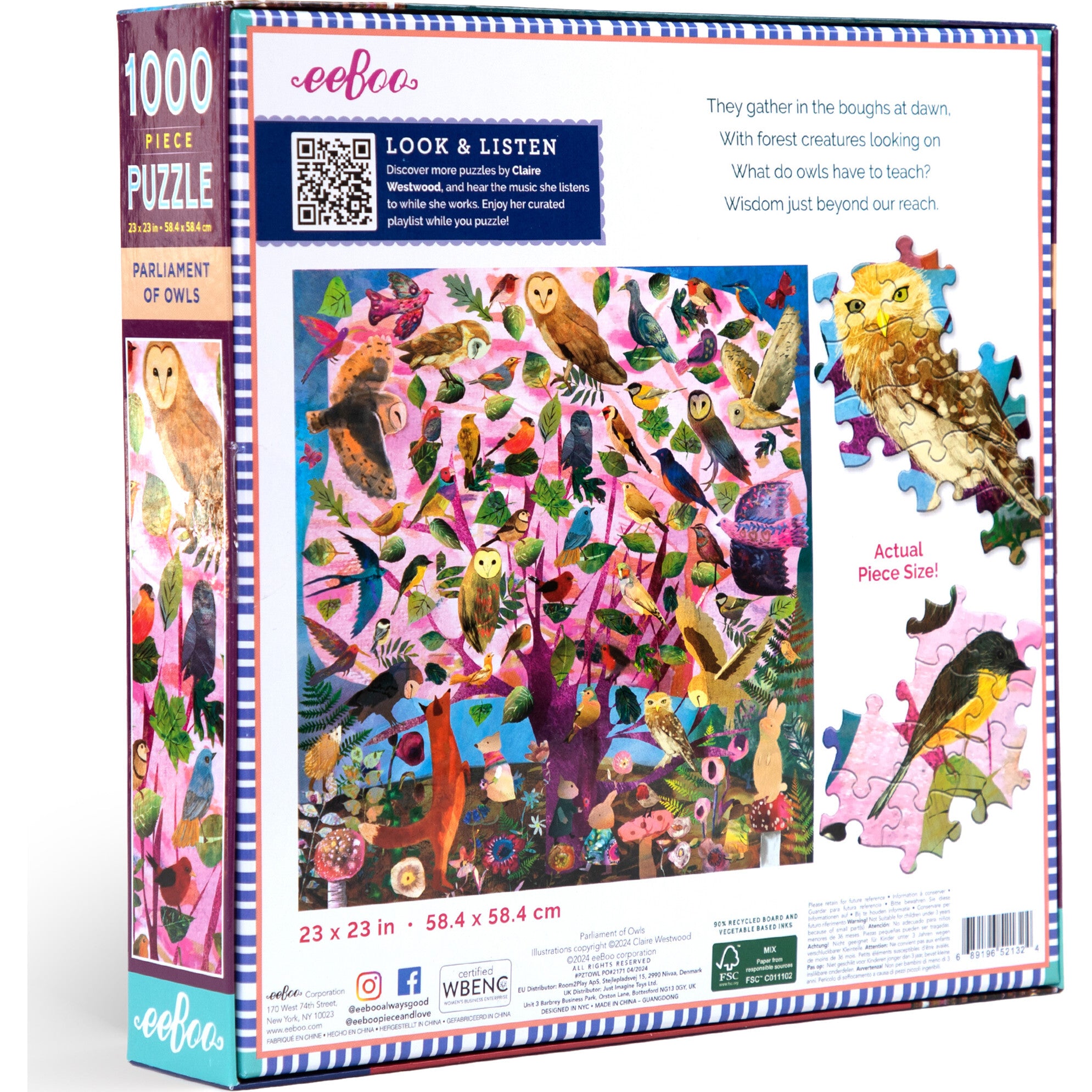 Piece&Love: Parliament of Owls - 1000 pc Puzzle