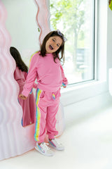 Pink Rainbow Sequin Set