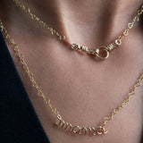 Women's Linked Hearts Chain Necklace, Yellow Gold