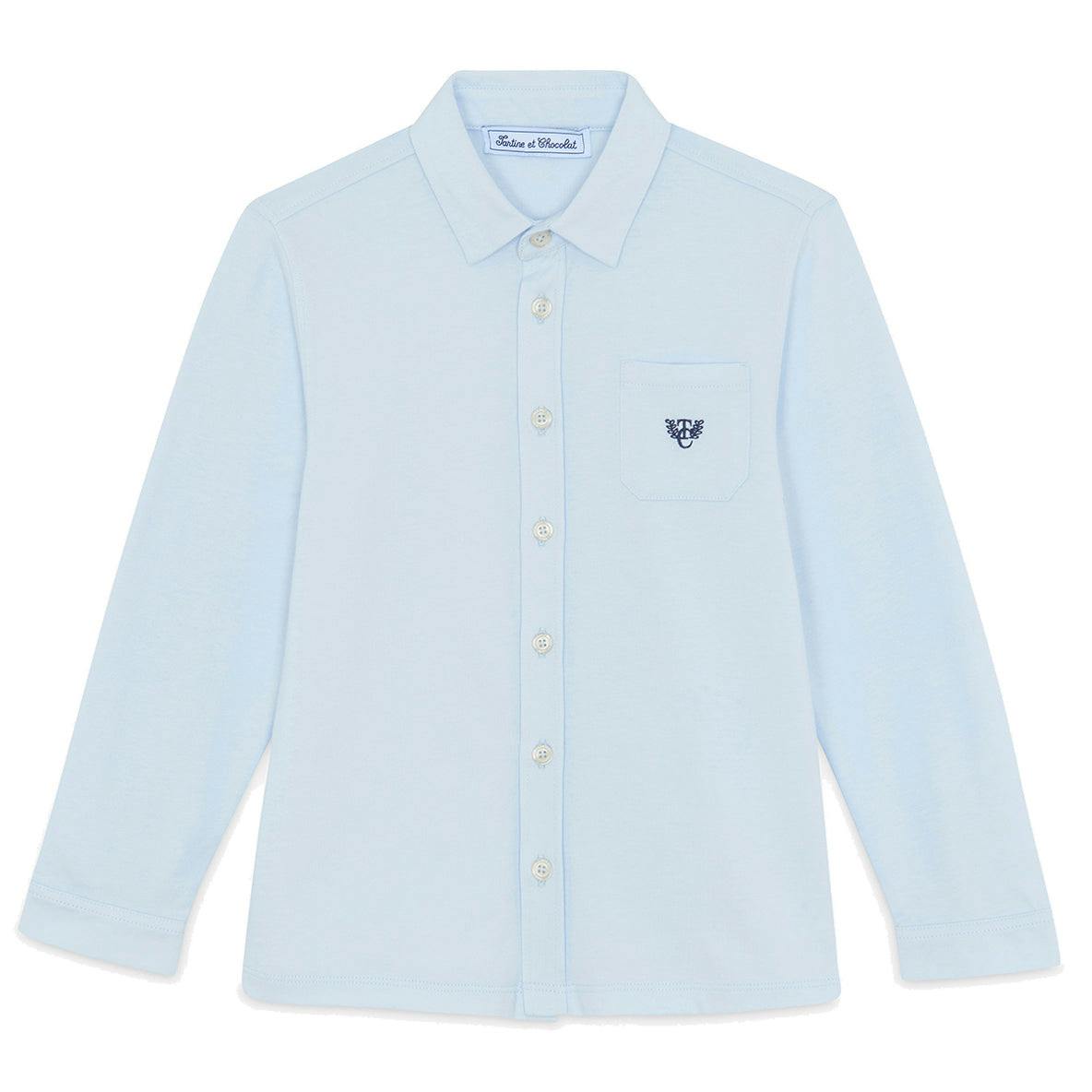 TARTINE ET CHOCOLAT Soft Cotton Classic Shirt - Bleu Ciel