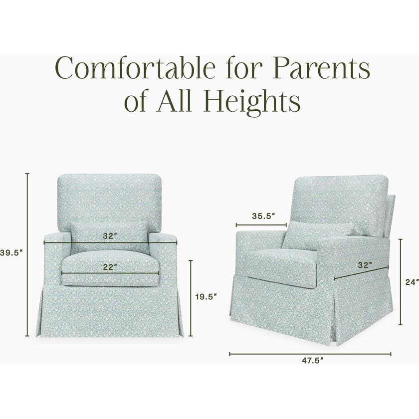 Crawford Pillowback Comfort Swivel Glider