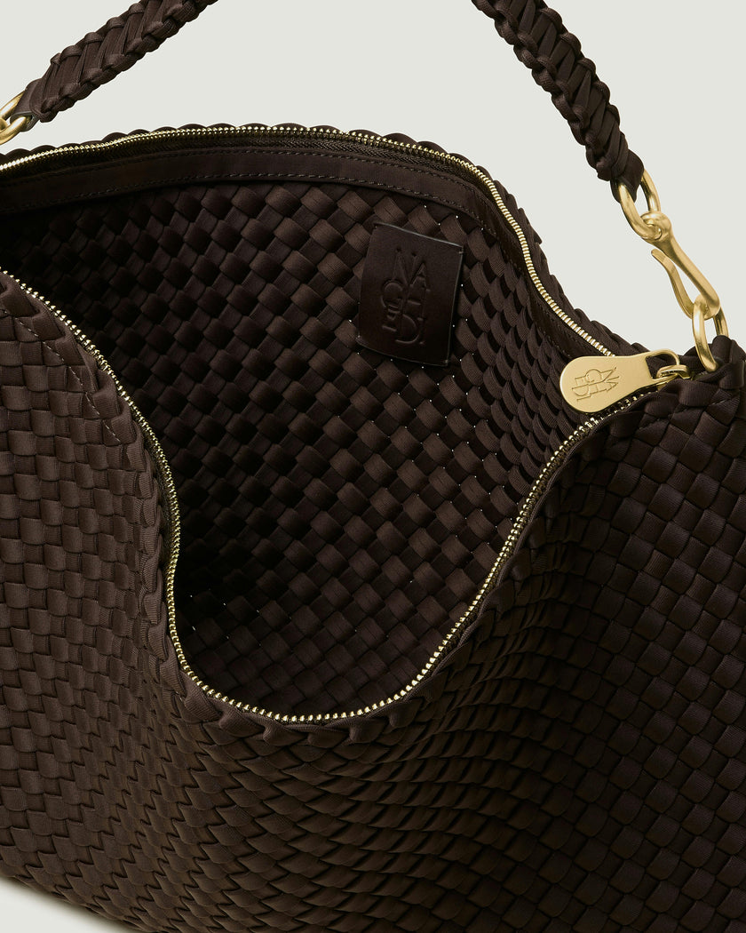 Porto Medium Half-Moon Bag | Chocolate