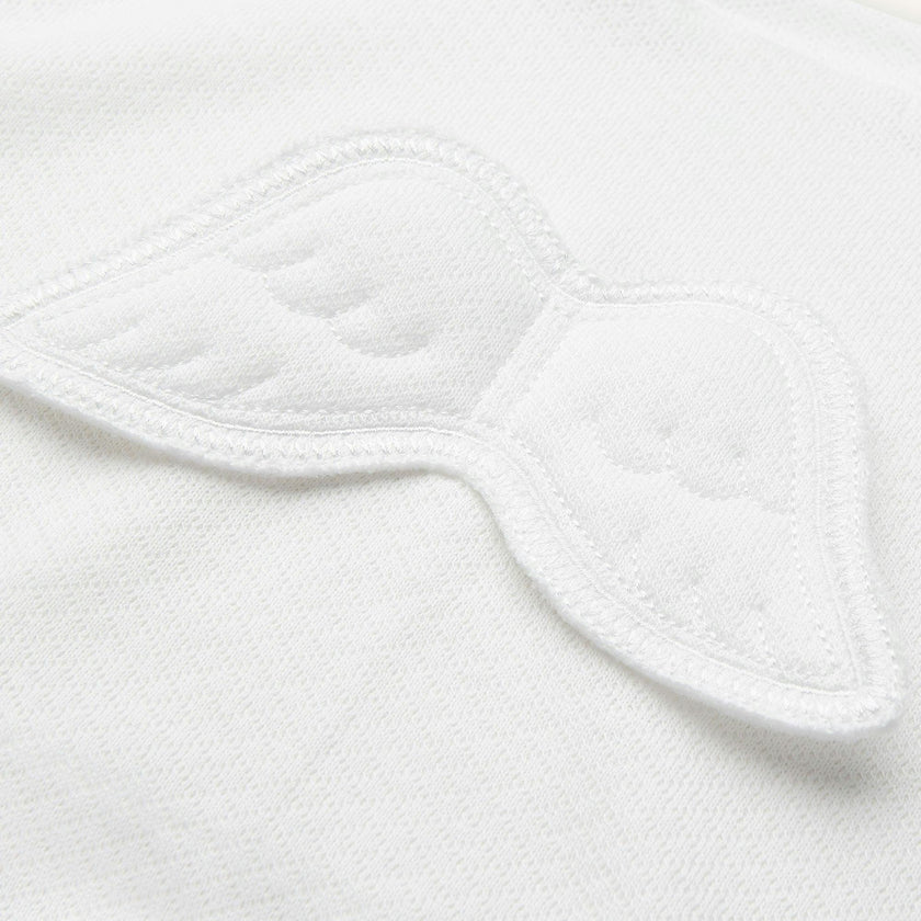 Angel Wing™ Pointelle Sleepsuit - White