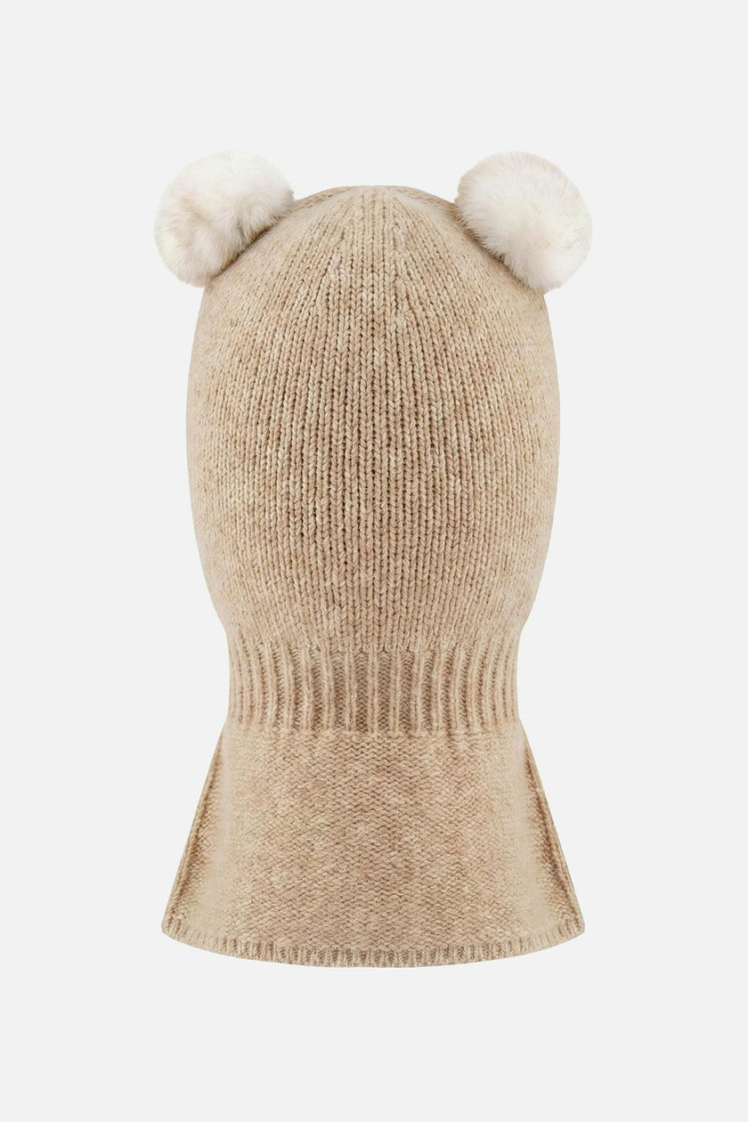 Knit Bear Balaclava Light Taupe