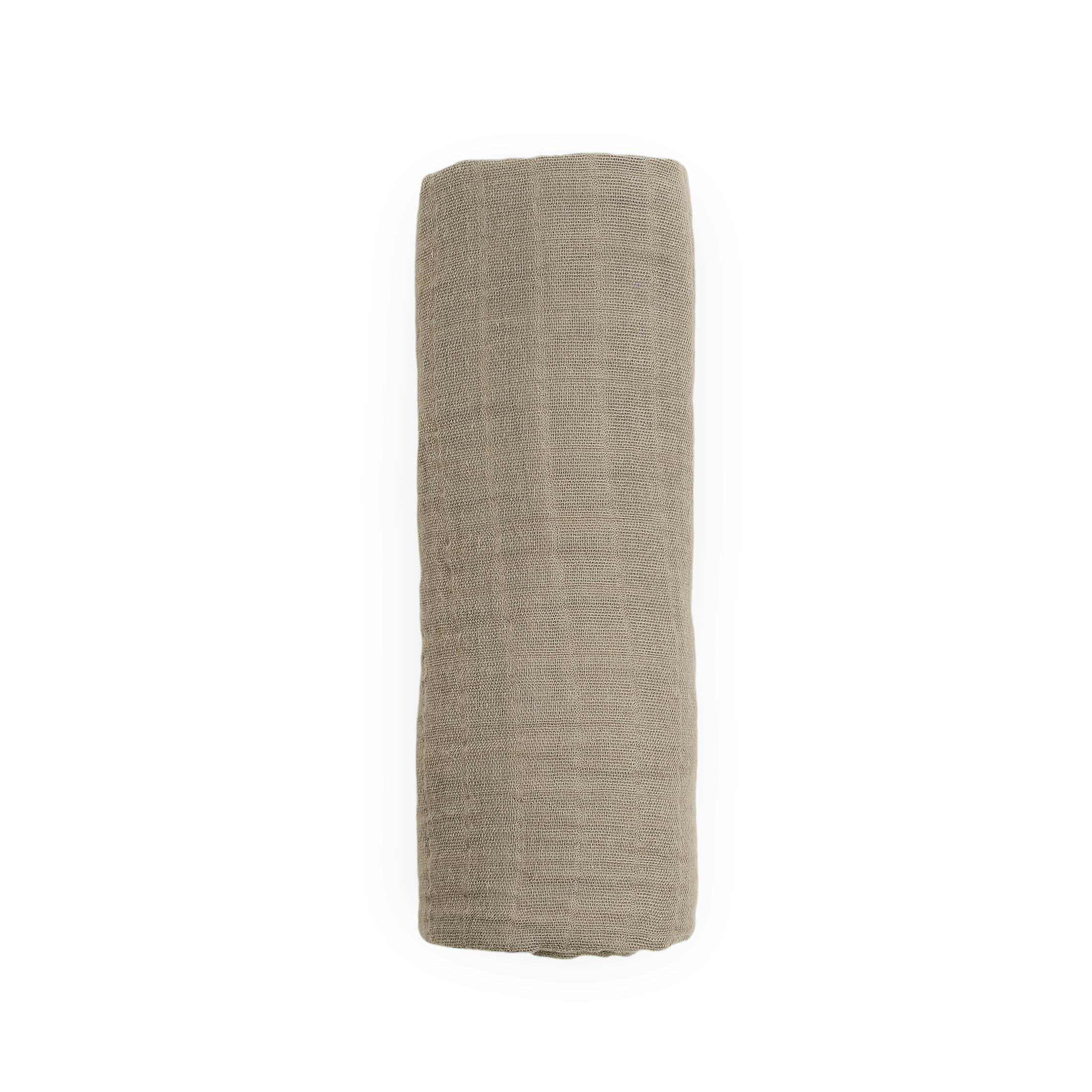 Organic Cotton Muslin Swaddle Blanket - Driftwood
