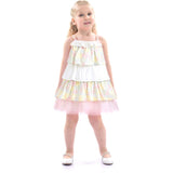 Tiered Warm Floral Dress Set, Yellow