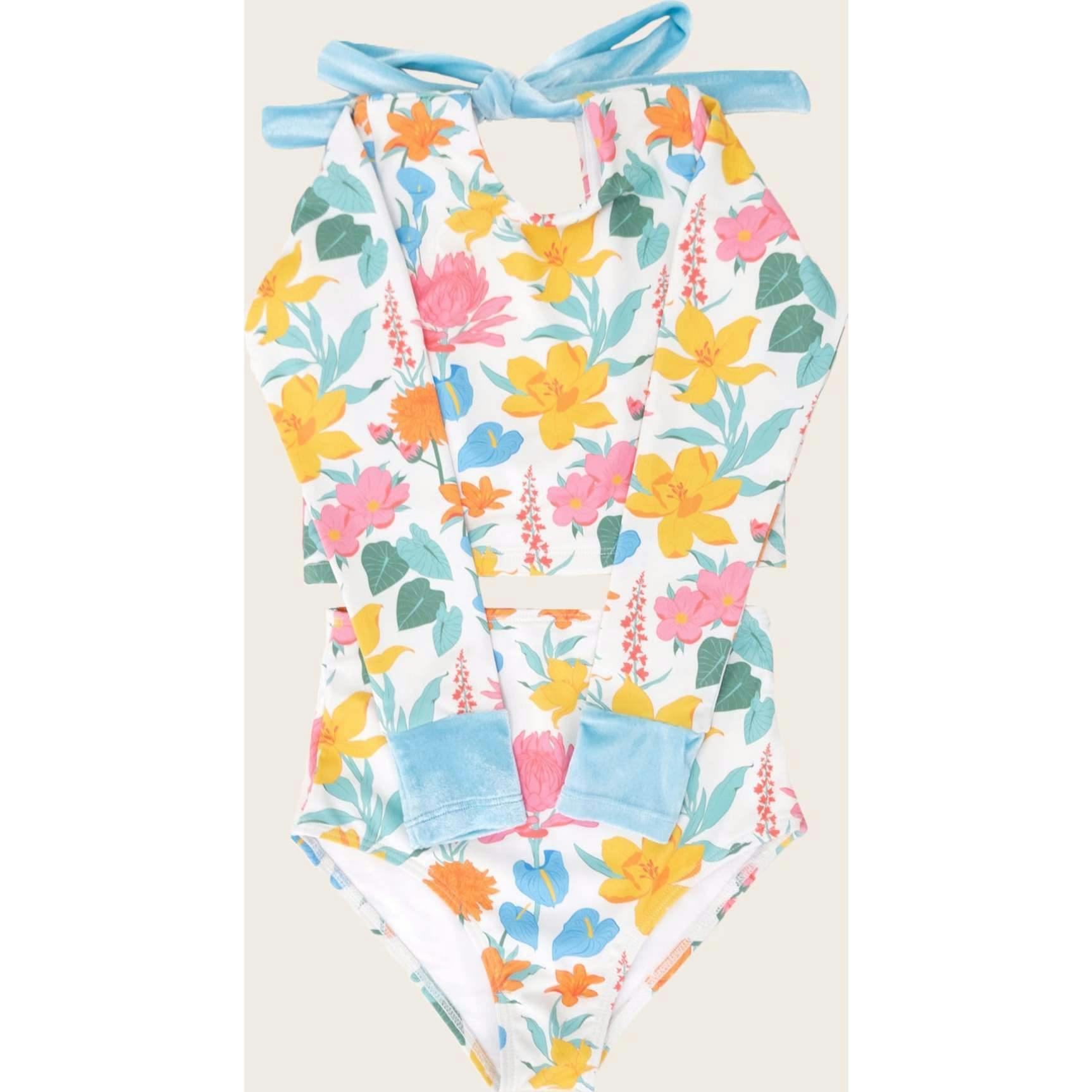 Coney Island Floral Two Piece Long Sleeve