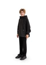 Dark Gray Half-Zip Hooded Sweatshirt