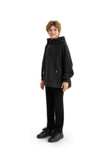Dark Gray Half-Zip Hooded Sweatshirt