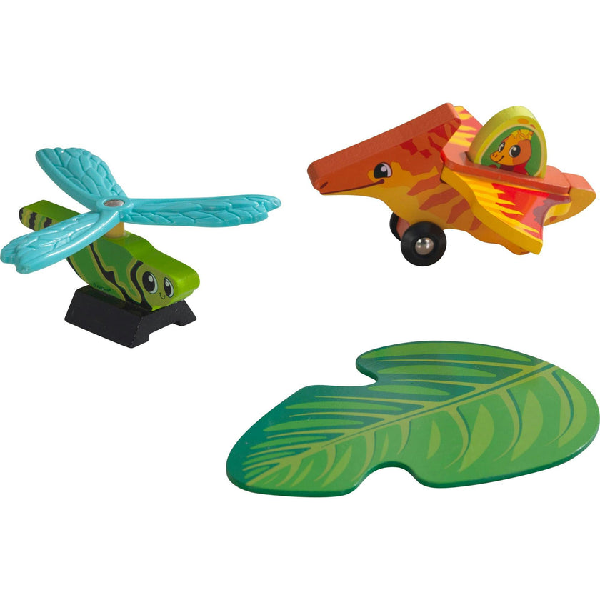 Adventure Tracks™: Dino World Prehistoric Pals: Flyers Wooden Train Track Vehicles