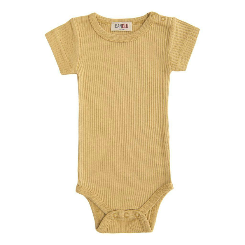 Yellow Short-Sleeved Modal Bodysuit
