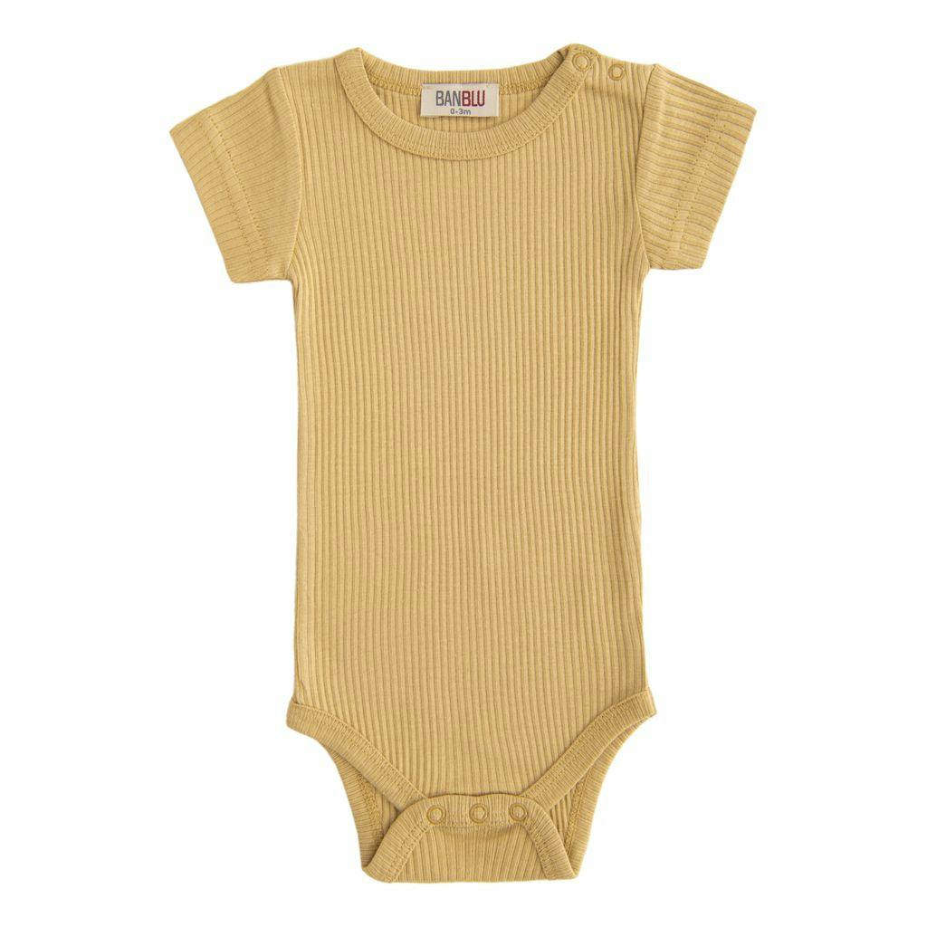Yellow Short-Sleeved Modal Bodysuit