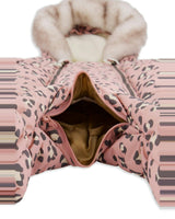Baby One Piece Snowsuit For Car Seats Rose Leopard Print