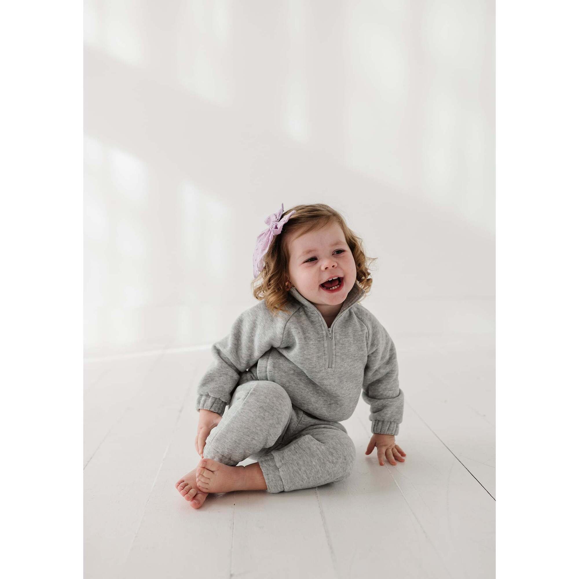 Fleece Zip Set Beige, Beige